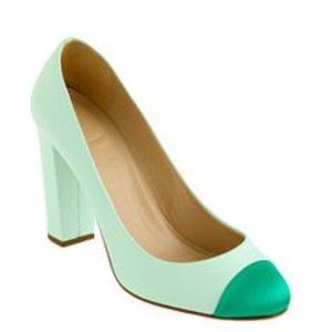 J. Crew Etta cap toe in mint green